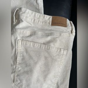 American Eagle White Corduroy Jeans